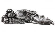8" Antique Silver Sleeping St. Joseph Statue